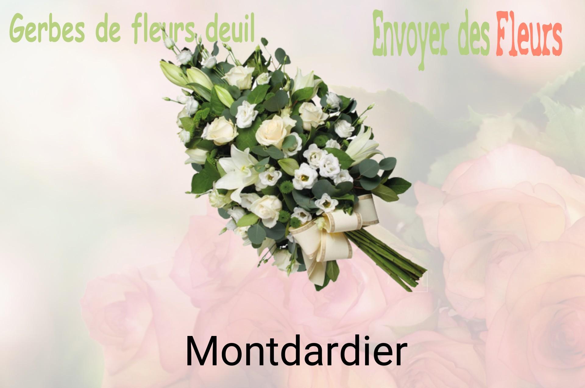 Gerbe de fleurs de deuil livrée à Montdardier